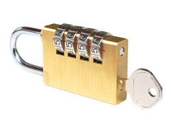 combination lock with key