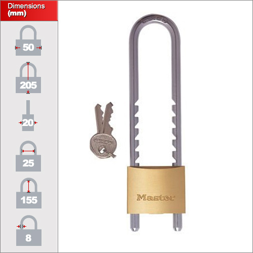 extra long shackle combination padlock